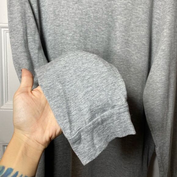 THEORY Men’s Air Cashmere Funnel Neck Long Sleeve Tee Gray Melange Sz XL - Picture 7 of 11